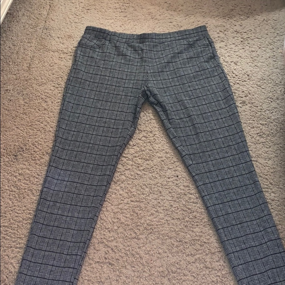 Plaid skinny jeggings